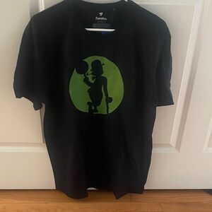 Fanatics Black Celtics Tee with Green Silhouette Design